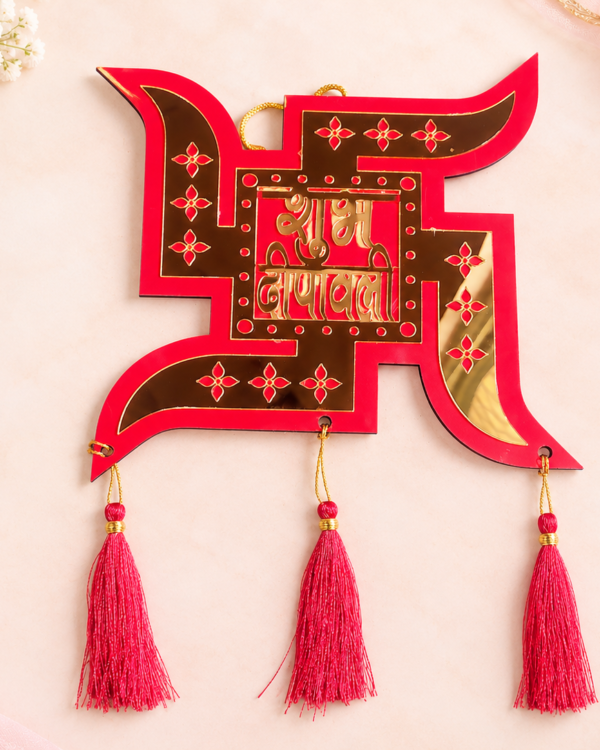 Acrylic Swastik Shubh Deepawali Hanging