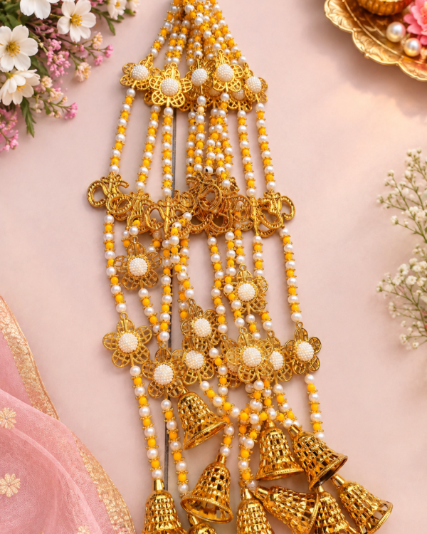 Golden Om & Floral Door Hanging