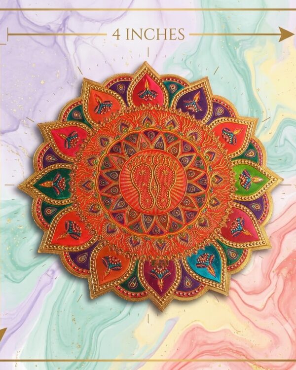 Lakshmi Charan Mandala Rangoli Sticker