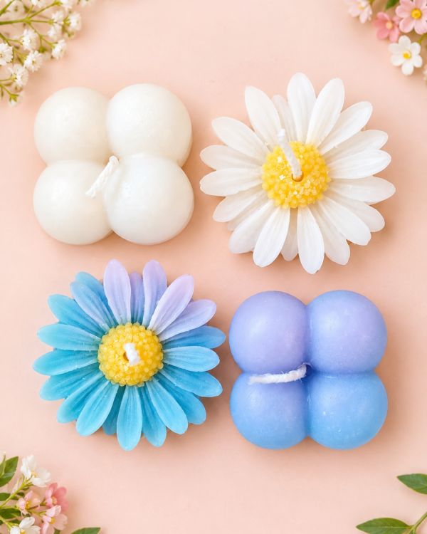 Mini Bubble & Sunflower Decorative Candles
