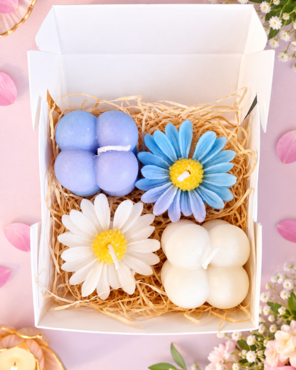 Mini Bubble & Sunflower Decorative Candles